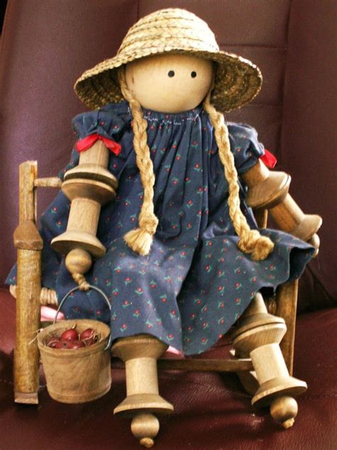 41 Best Thread Spool Dolls Images On Pinterest Wooden