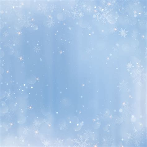 Abstract Christmas Background With Snowflakes Blue Elegant Winter