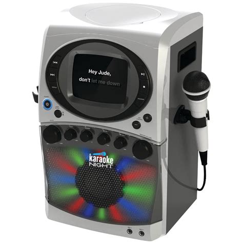 Karaoke Night KN355 CD+G Karaoke System with LED Light Show & 5.5 ...