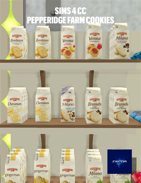 Sims 4 Cc Food Clutter Pepperidge Farm Cookies In 2021 Sims 4 Sims