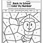 Number Coloring Worksheets For Kindergarten