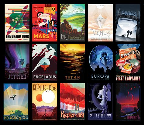 Space Tourism Posters Nasa Solar System Exploration