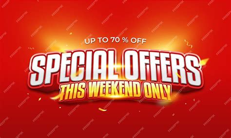 Premium Vector Special Offers This Weekend Only Banner Template