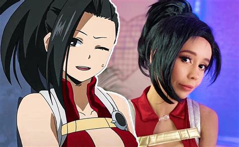 Alice Bong En Un Encantador Cosplay De Momo Yaoyorozu De My Hero Academia