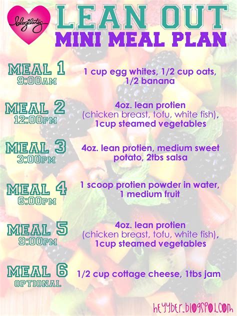 Lean Out Meal Plan