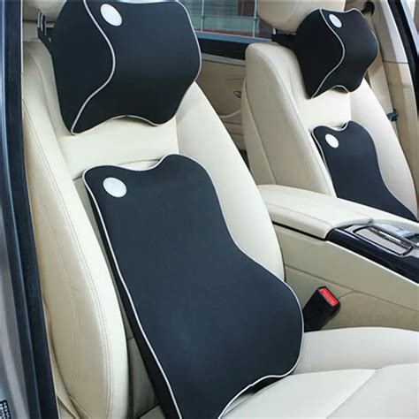Vorcool Car Cushion Cover Neck Pillow Space Memory Foam Headrest Lumbar Waist Cushion Pad