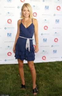 Kelly Ripa Wears Blue Sundress To Qvc Super Saturday Event In The