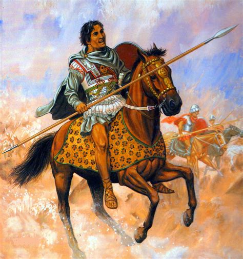 Alexander The Great Leading The Macedonian Companian Cavalry In Persia
