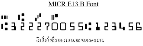 Download Micr E13b Font