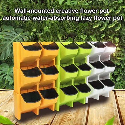 Buy Self Watering Flower Pot Stackable Vertical Planter Wall Hanging