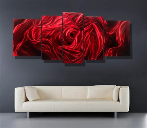 2019 Red Rose Modern Contemporary Abstract Paintingmetal