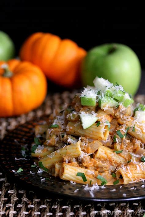 Pumpkin Pasta With Sausage And Apples Melanie Makes