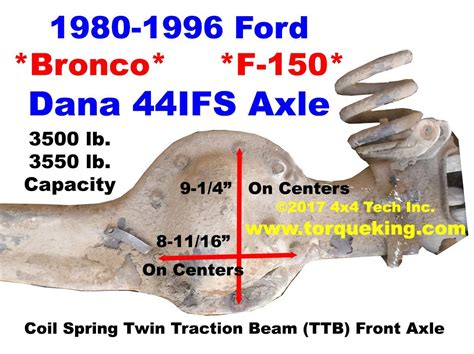 Dana 44ifs Axle Identification For 1980 1996 Ford Bronco F150 Front Axle