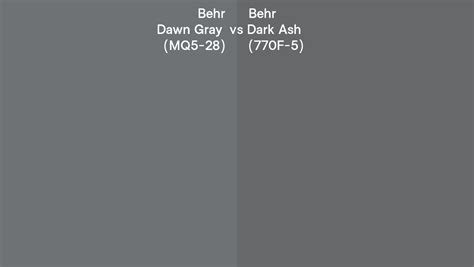 Behr Dawn Gray Vs Dark Ash Side By Side Comparison