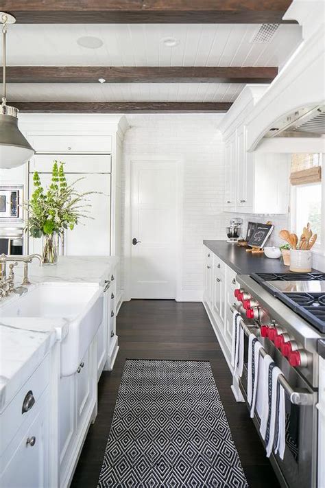 Then, bring the look to the dining room with an area rug in similar shades. Black and White Diamond Pattern Kitchen Runner ...