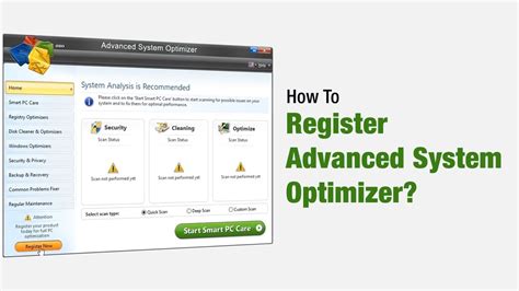 How To Register Advanced System Optimizer For Windows Youtube