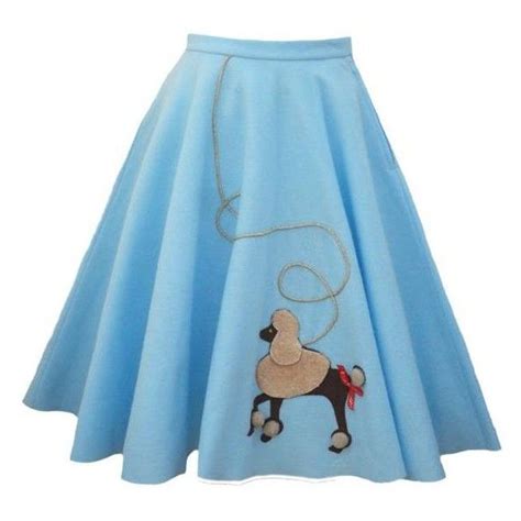 Amazing Blue Felt Vintage Poodle Skirt Love Miss Daisy Liked On