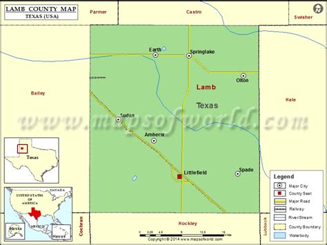 Lamb County Map Map Of Lamb County Texas