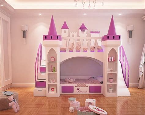 Made To Order Pretty Princess Castle Bunk Bed With Slide And Etsy