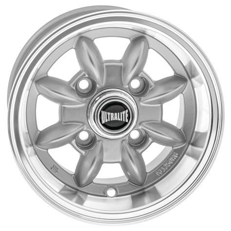 Classic Mini Wheel 10x6 Centre Cup Aluminium Silver Polished Rim