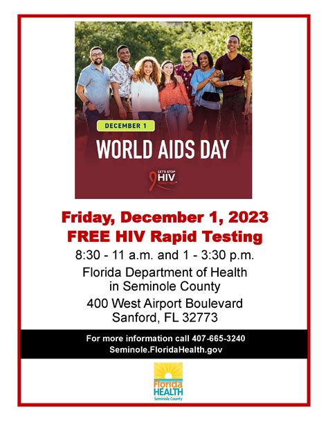 World Aids Day 2023 Florida Department Of Health In Seminole