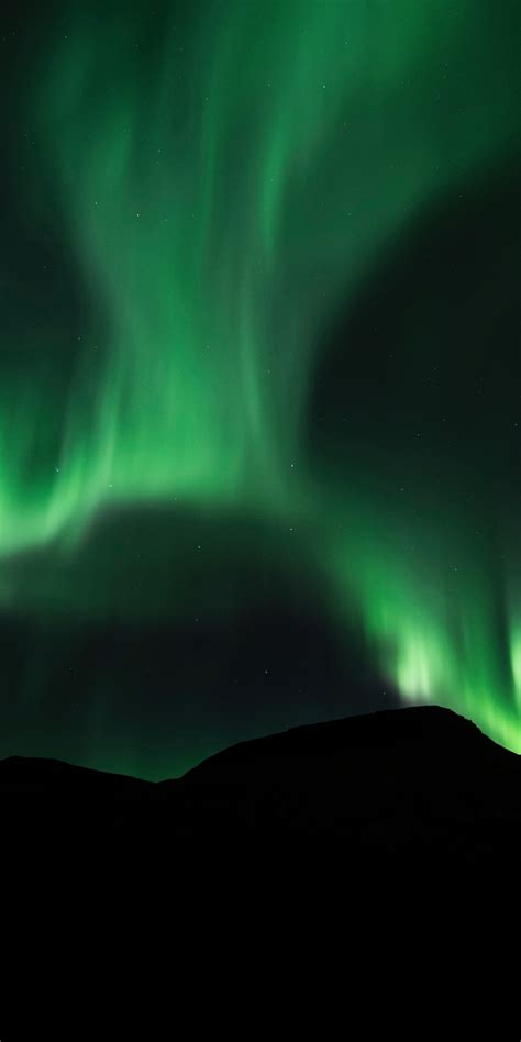 Download 1080x2160 Wallpaper Sky Green Lights Aurora Borealis