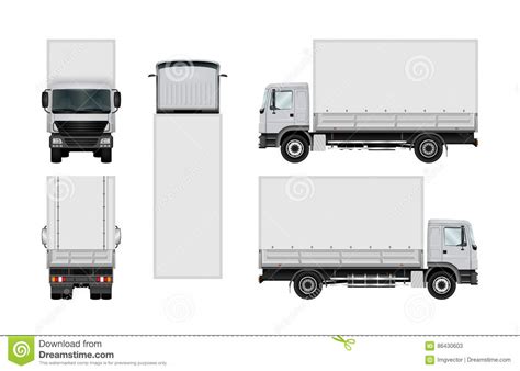 Transport collection de véhicules voiture de conception moteur vue de dessus de van. Calibre De Vecteur De Camion Illustration de Vecteur - Illustration du groupes, marque: 86430603
