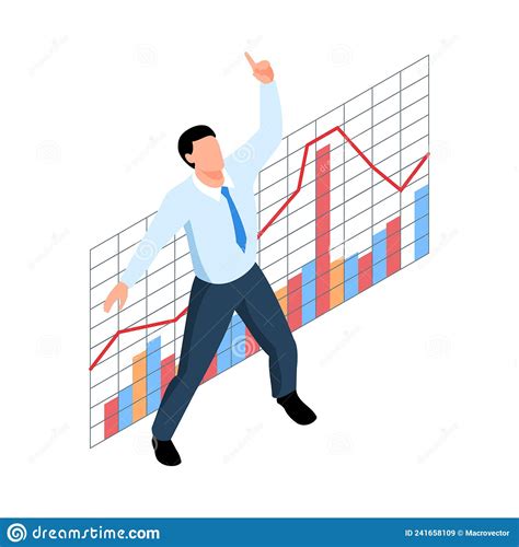 Successful Trader Vector Stock Market Graph Diagram Ascending Graphs