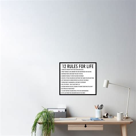 12 Rules For Life Jordan Peterson Version 1 Poster By Arch0wl Quote