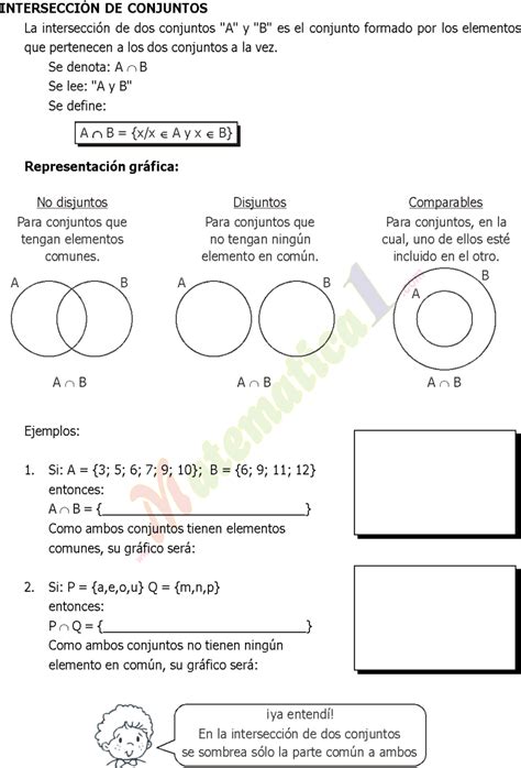 IntersecciÓn De Conjuntos Ejemplos Y Ejercicios Resueltos