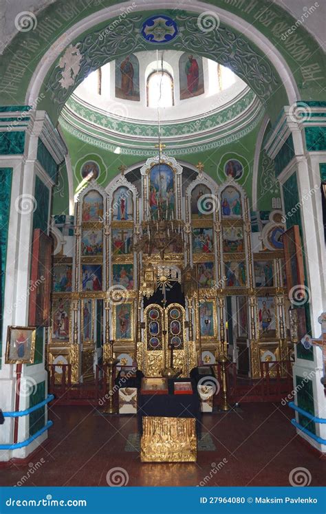 Interior Of A Russian Orthodox Cathedral Editorial Image Image Of