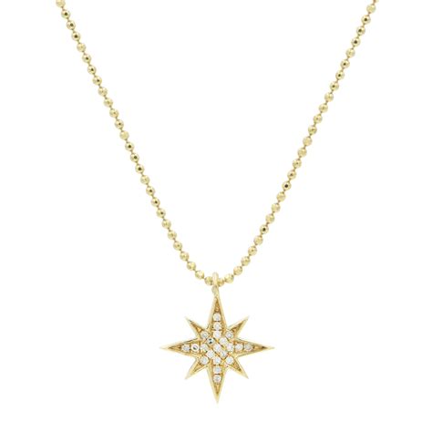 Diamond North Star Necklace In 14k Gold Kamaria
