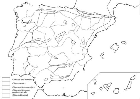 mapa climas espana