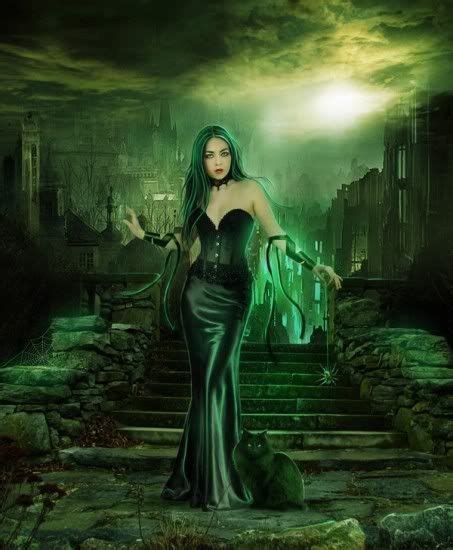 Green Goth Gothic Art Digital Art Girl Gothic Fantasy Art
