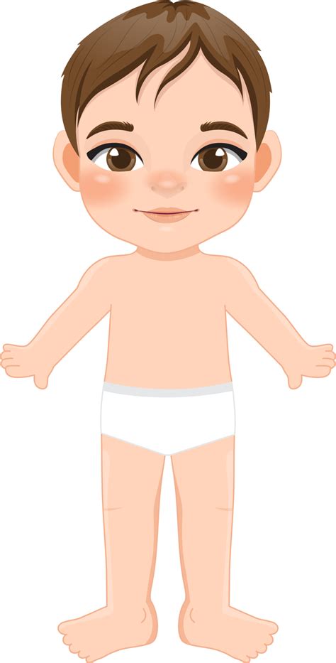 Boy Body Front Side Template In Underwear Or Panty Png 23390029 Png