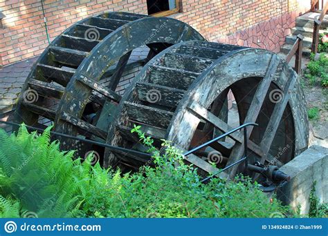Old Wooden Watermill Wheels Stock Photo Image Of Energy Historic