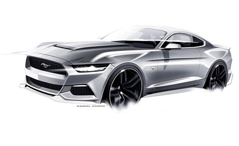 Ford Mustang Design Sketch By Kemal Curic Car Design Sketch Car Sketch