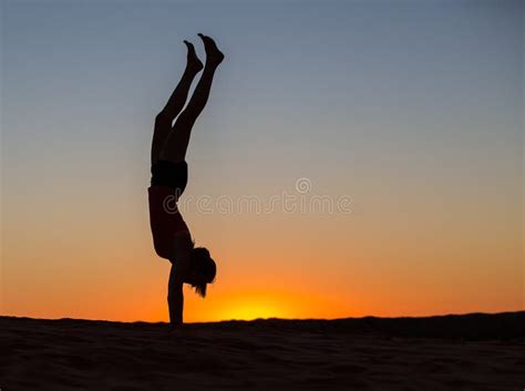 123 Girl Doing Handstand Sunset Stock Photos Free And Royalty Free