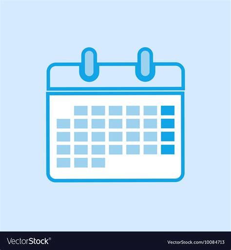 Blue Calendar Icon Customize And Print