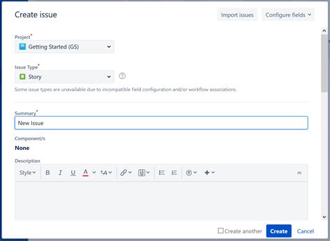 Creating New Issues Structure For Jira Cloud
