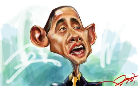 Barack Obama Un Líder Político Carismático Ideal Para Los Caricaturistas