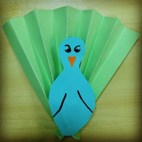 Peacock Fan Five Minute Paper Craft By Silly Fish Learning