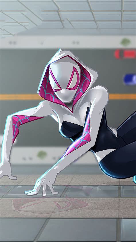 spiderman into the spider verse gwen stacy superheroes 4k animated movies hd artwork