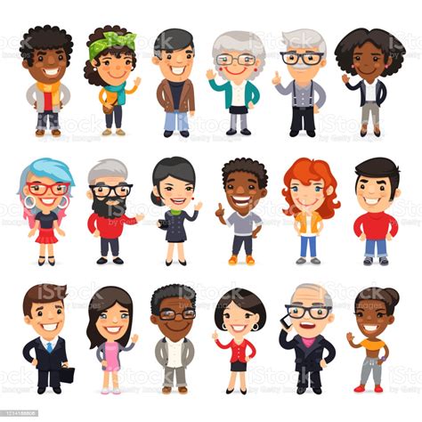 Cartoon People Collection Stock Illustration Download Image Now