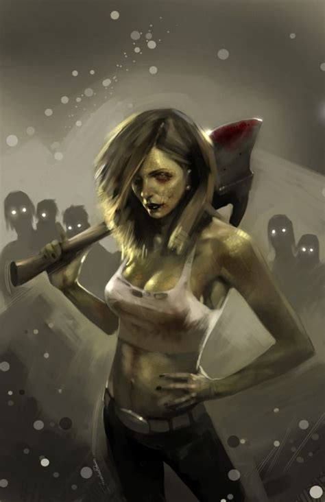 ubernoir zombie zombie girl zombie art