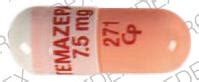 TEMAZEPAM 7.5 mg 271 Cp Pill Images (Peach & White / Capsule-shape)