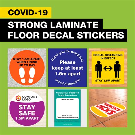 Social Distancing Floor Stickers And Signs Expandasign