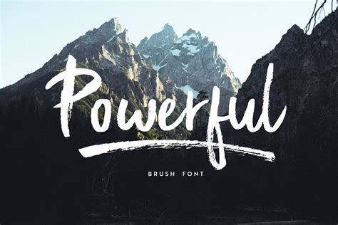 Powerful | Brush font ~ Script Fonts ~ Creative Market