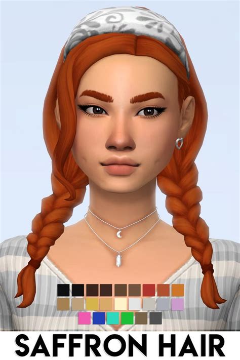 Saffron Hair By Vikai Imvikai On Patreon Sims 4 Sims 4 Custom