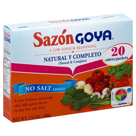 Goya Sazon Natural And Complete Low Sodium Seasoning Shop Spice Mixes